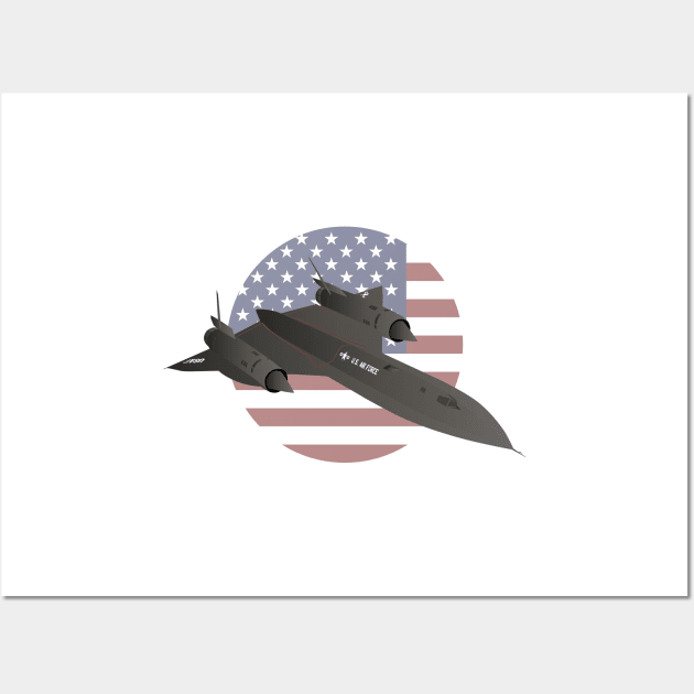 American SR-71 Blackbird Reconnaissance Aircraft Wall Art by NorseTech